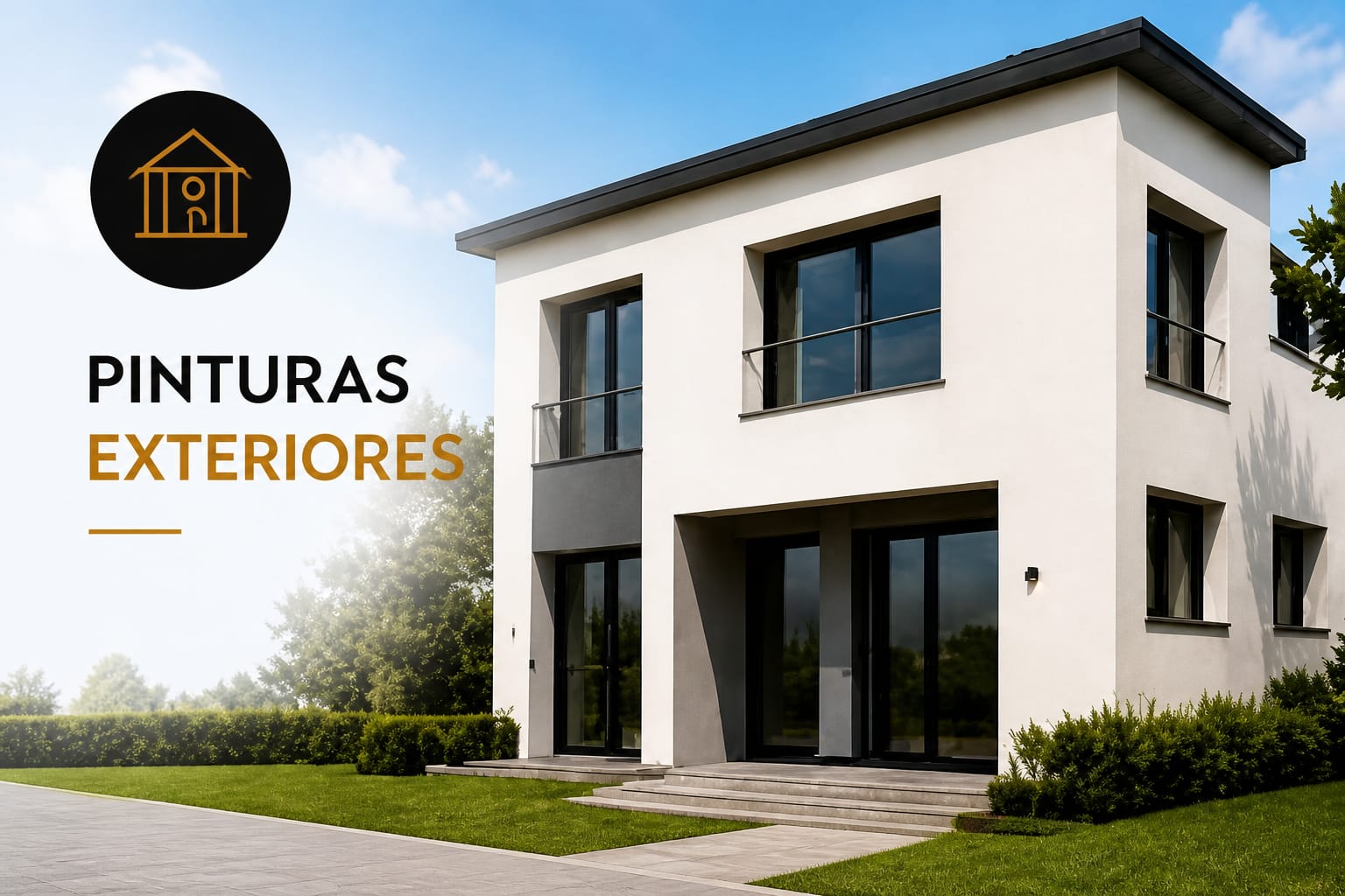 Fachadas exteriores con pintura impermeable